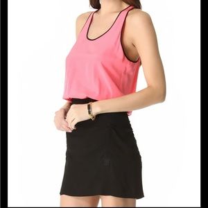 Diane Von Furstenberg Loranne Colorblock Silk
Tank Dress size 0 XS pink black